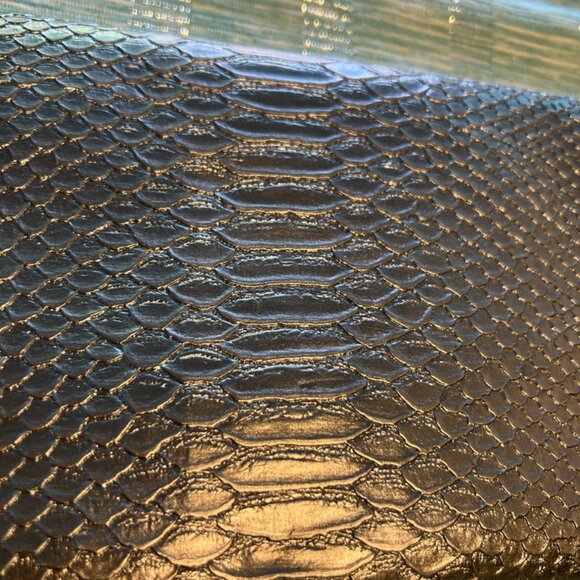 Pewter Envelope Python Stamped Evening Bag - Picture 4 of 7